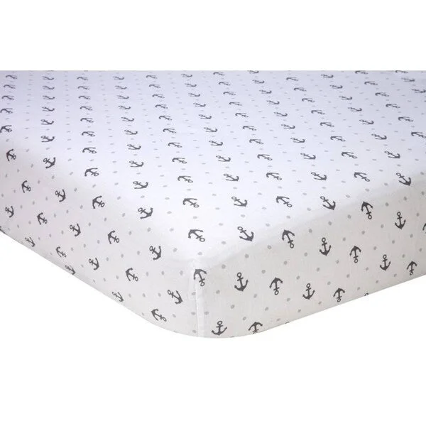 Nautica Uni Grey Anchor Sheet