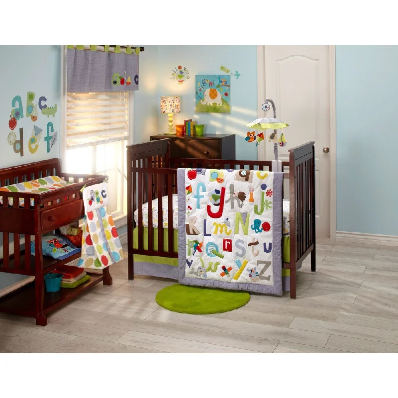 NoJo by Jill McDonald 'ABC with Me' 4-piece Crib Bedding Set