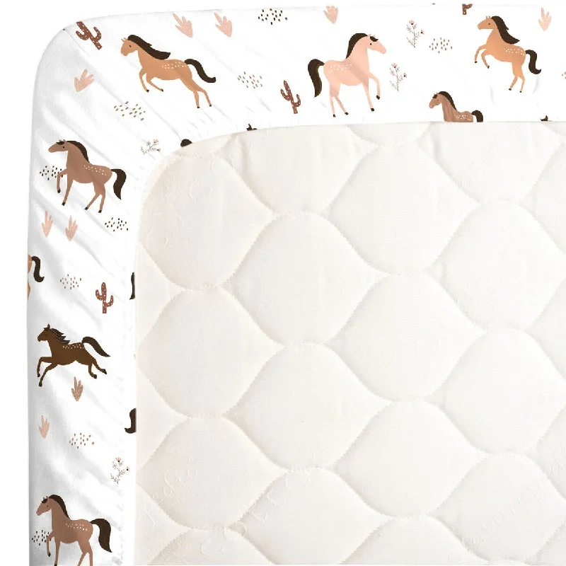 NoJo Desert Sunset Horse Crib Sheet