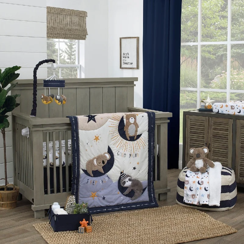 NoJo Goodnight Sleep Tight 4 Piece Nursery Crib Bedding Set