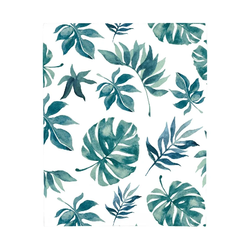 NoJo Green Palm Leaf Crib Fitted Sheet