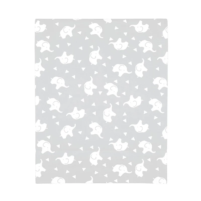 NoJo Grey Elephant Mini Crib Sheet