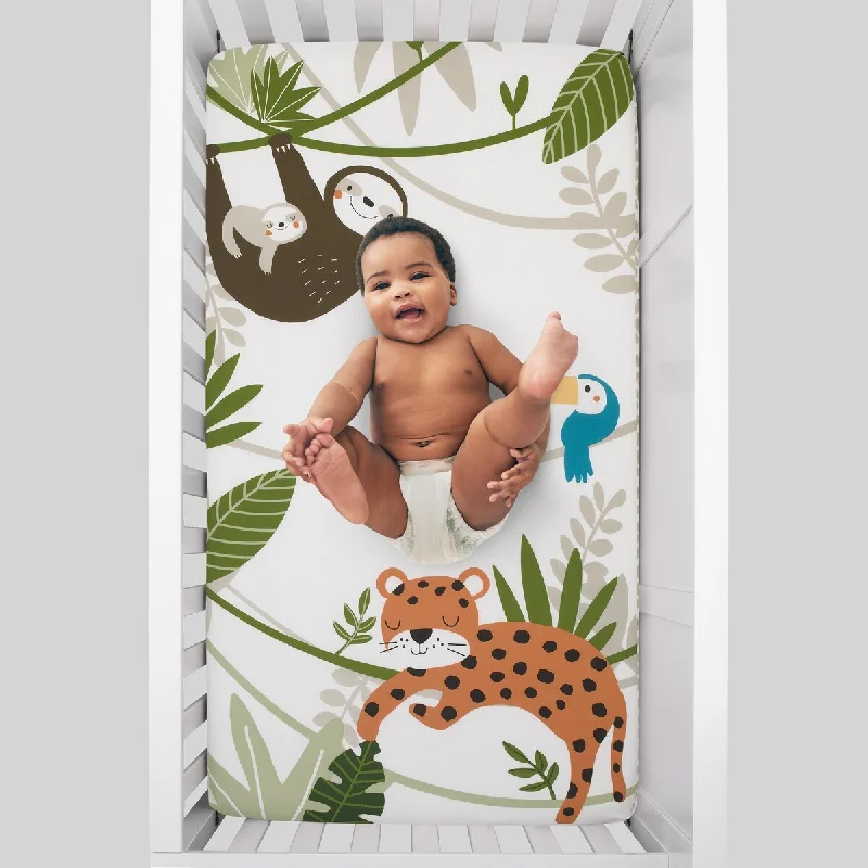 NoJo Jungle Gym Cotton Photo Op Fitted Crib Sheet