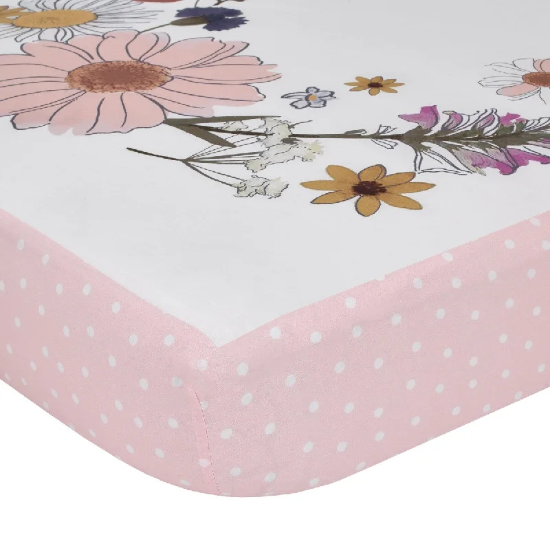 NoJo Keep Blooming Cotton Photo Op Fitted Crib Sheet