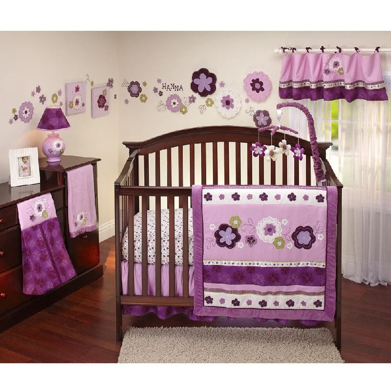 NoJo Pretty in Purple 15-piece Crib Bedding Set