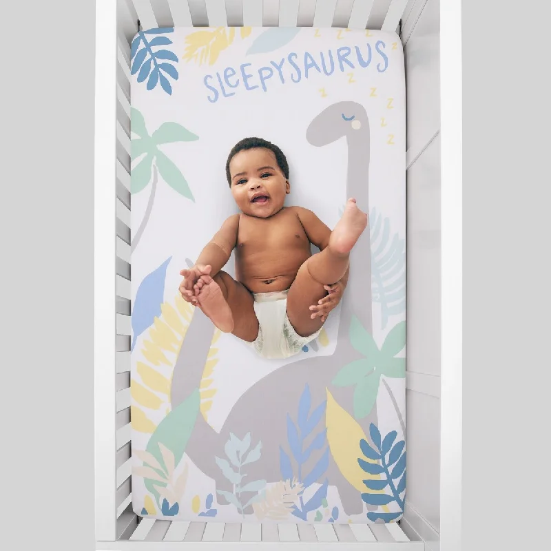 NoJo Sleepysaurus Cotton Photo Op Crib Sheet