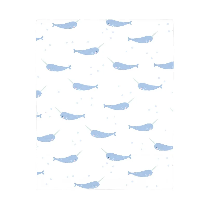 NoJo Watercolor Narwhal Mini Crib Sheet