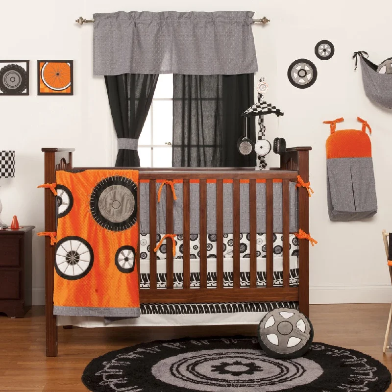 One Grace Place Teyo's Tires 3-piece Crib Bedding Set