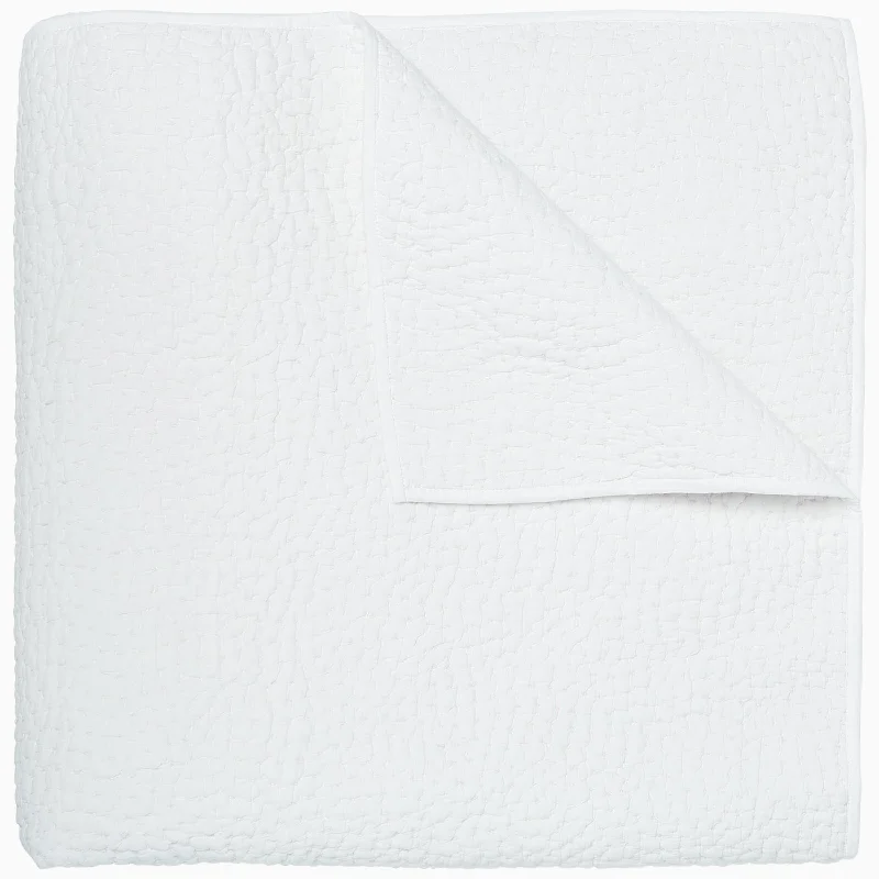 Organic Hand Stitched White Quilt