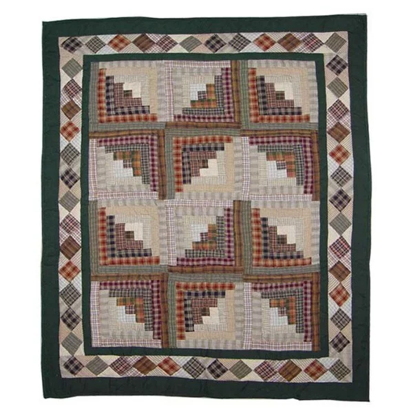 Patch Magic Hand-quilted Cotton Patchwork Baby Quilt Peasant Log Cabin