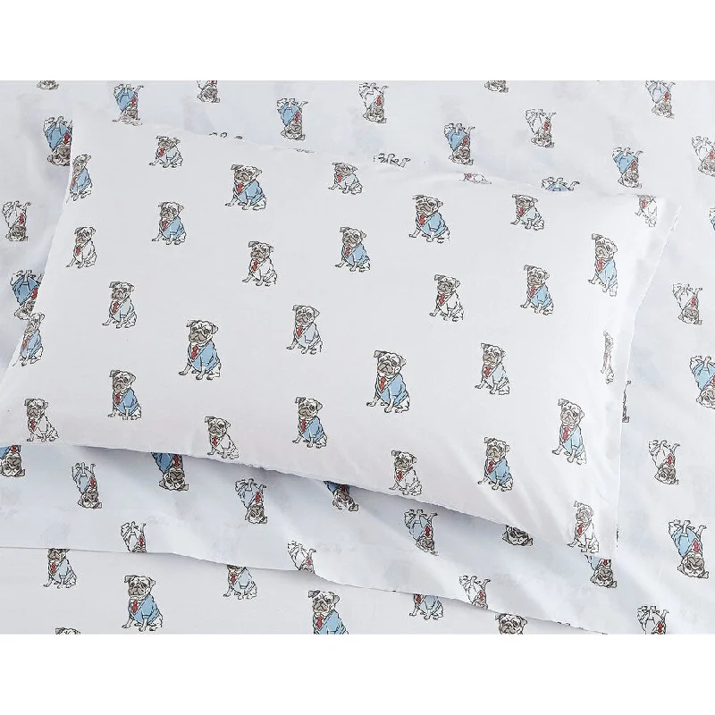 Porch & Den Goff Pug Pattern Sheet Set