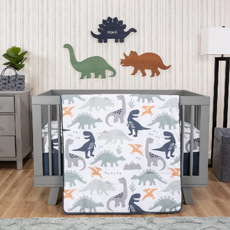 Prehistoric Dino's 3 Piece Crib Bedding Set