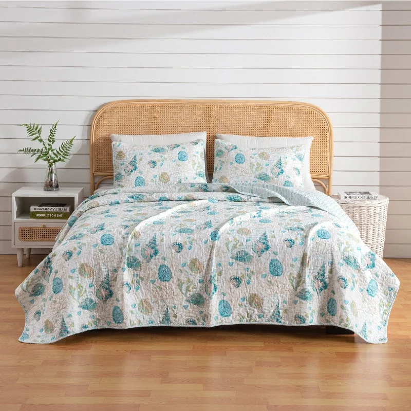 Premium Coastal Microfiber Quilt Set With Shams