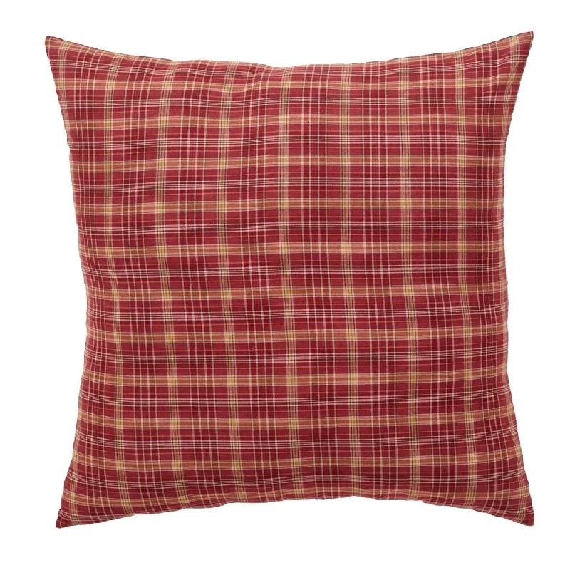 Red Americana Bedding VHC Arlington Euro Sham Cotton Plaid