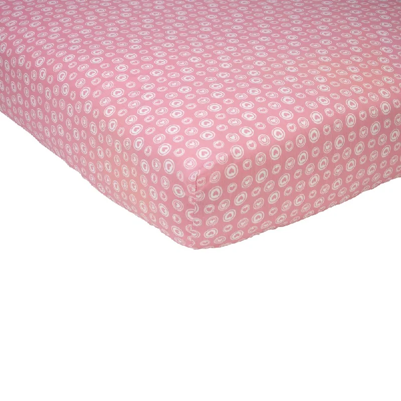 Sadie & Scout- Pink and White Heart Crib Sheet