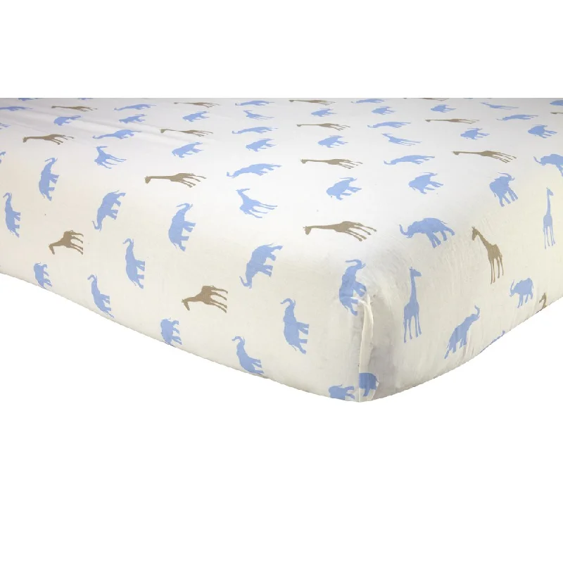 Sadie & Scout - Safari Print Crib Sheet - Boy