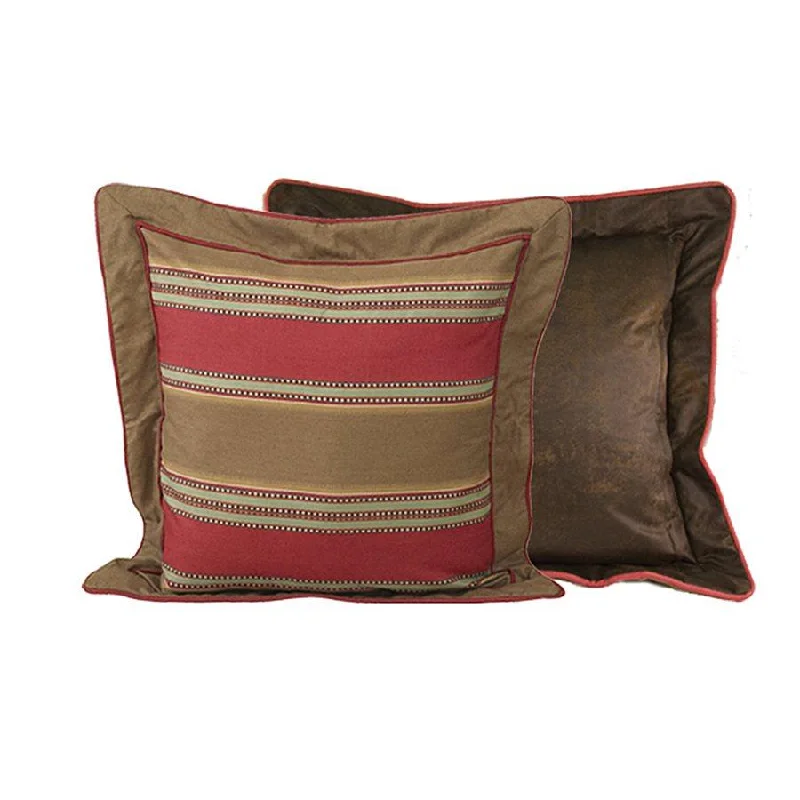 Santa Fe Euro Sham, Red/Brown