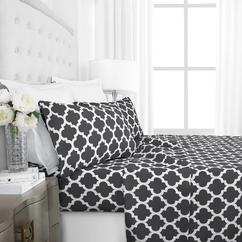 Simple classic printed bedding four-piece set