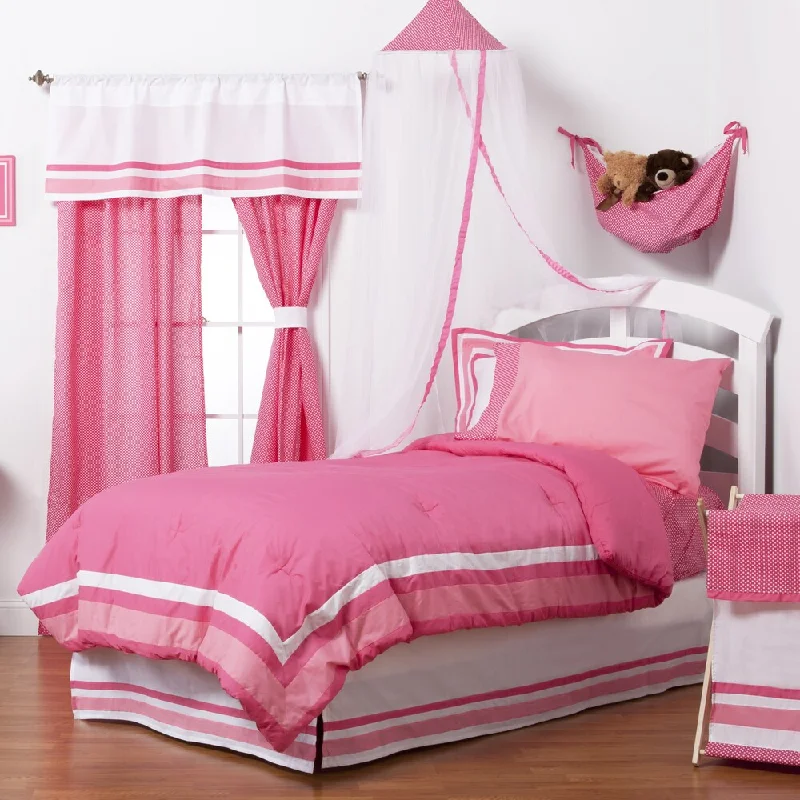 Simplicity Hot Pink 8-piece Full size Bed-in-a-Bag with Sheet Set