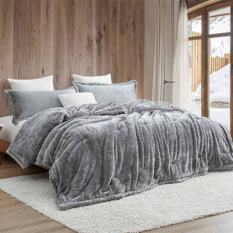 Softer than Soft® - Coma Inducer® Oversized Comforter Set - Double Plush Crystal Gray