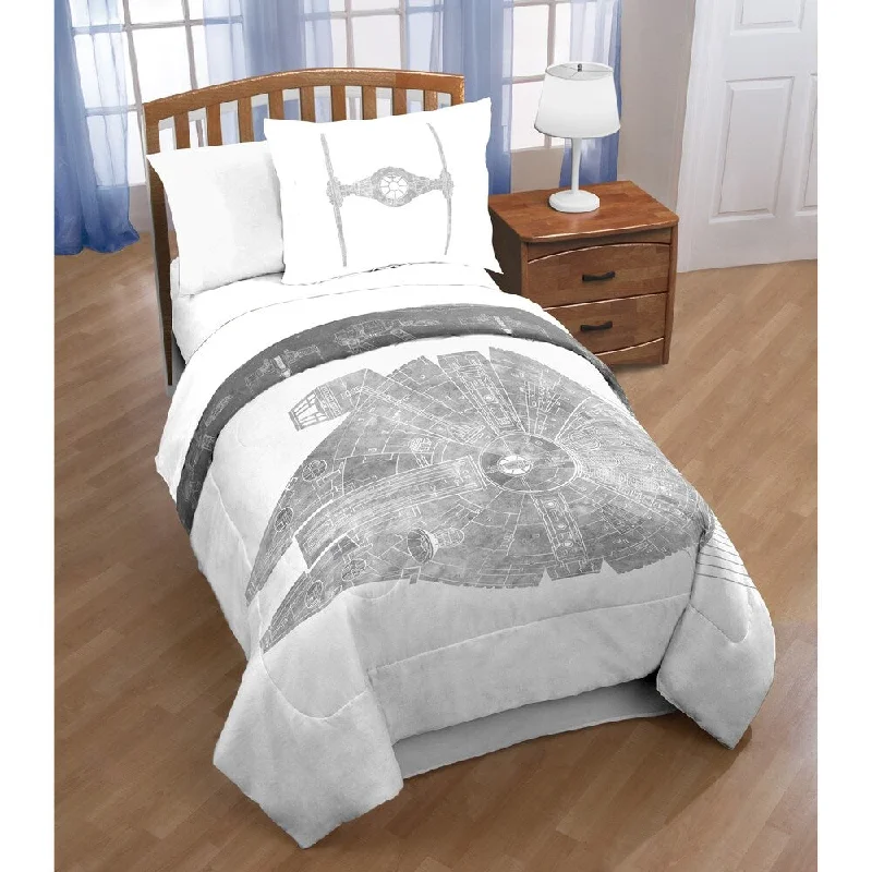 Star Wars 3 Piece Reversible Oversized Twin Comforter Sham Set