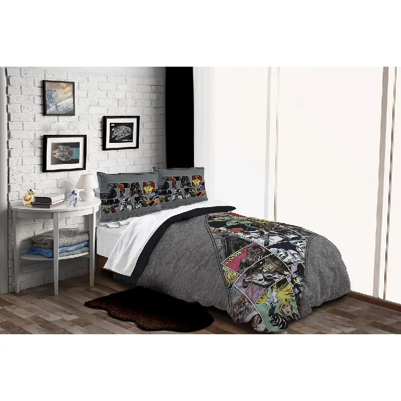 Star Wars Comic Full Comforter Shams Set