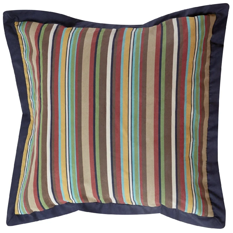 Tammy Stripe Euro Sham, Navy Flange