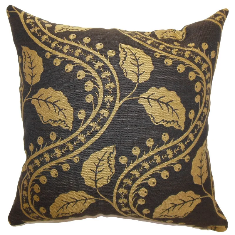 Uzma Floral Euro Sham Brown